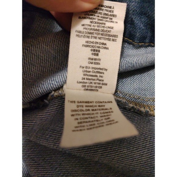 Free People Denim Lace Up Medium Blue Wash Jean Skirt Size 00 OB496275 MSRP 78$ - Picture 9 of 10